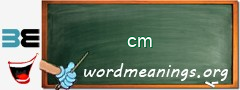 WordMeaning blackboard for cm